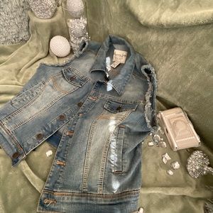 American Rag distressed denim vest
